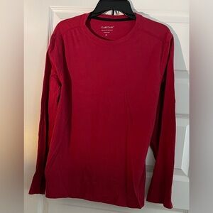 CuddlDuds  Red Long Sleeve Shirt